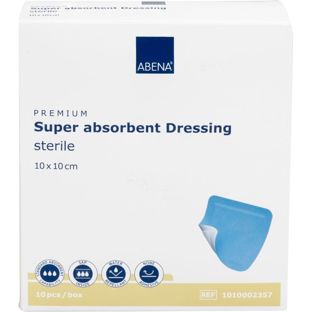 Super absorbent sáraumbúðir 10x10cm, 10stk