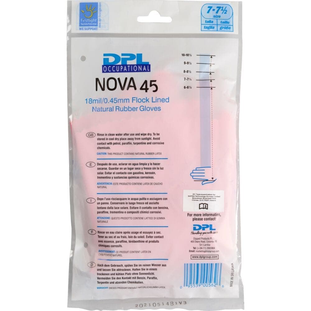 Uppþvottahanskar Latex M, 12 pör