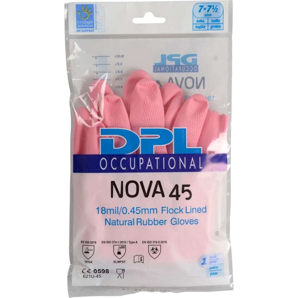 Uppþvottahanskar Latex M, 12 pör