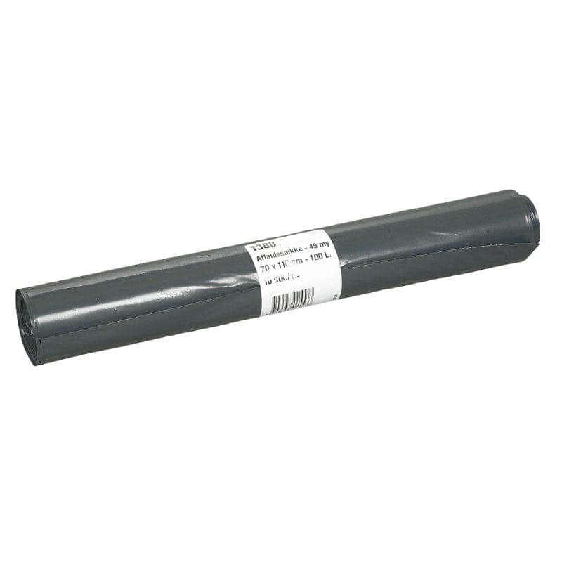 Plastpokar 100L 70x110cm 45micron svartir, 10x 10stk