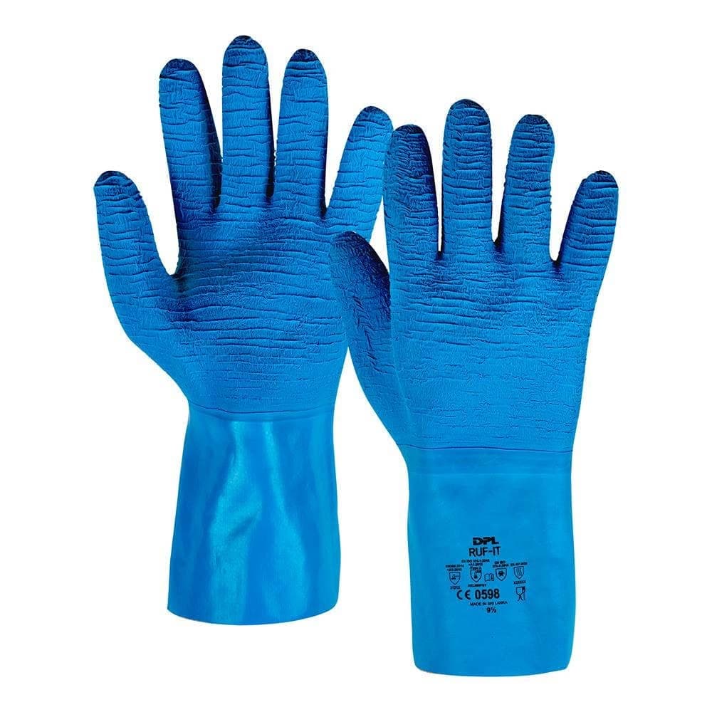 Hanskar, latex, DPL Ruf-it hitaþolinn, L, 6 pör