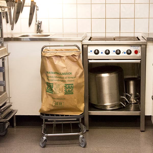 Pokagrind á hjólum fyrir 45L poka