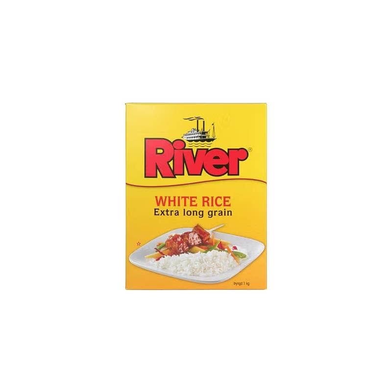 River Hvít Hrísgrjón, 12x 1kg