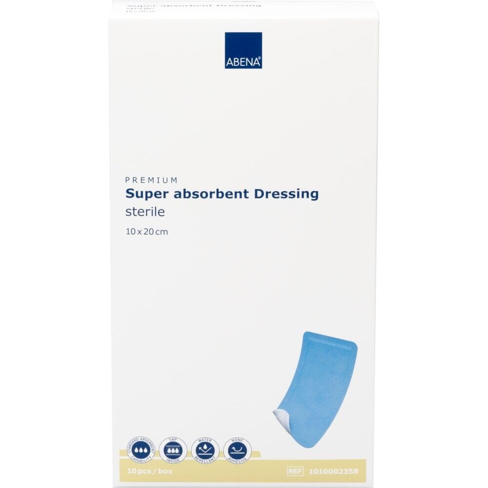 Super absorbent sáraumbúðir 10x20, 10stk